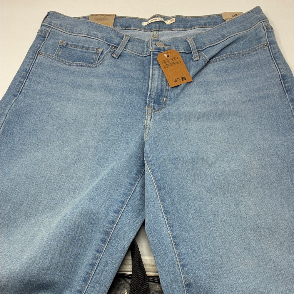 NEW-Levi's 318 Shaping Wide Leg Jeans - Women's - 32X30 - Blue